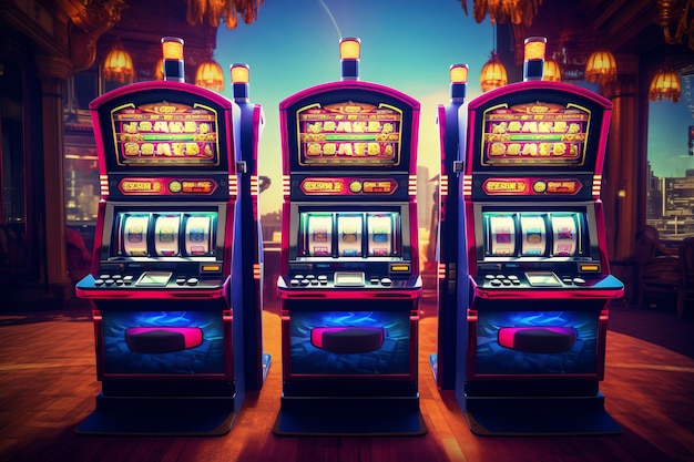 Exploring the Thrills of ARPowered Gaming Slot Machines in 32 Aspect Ratio  | Premium AI-generated image